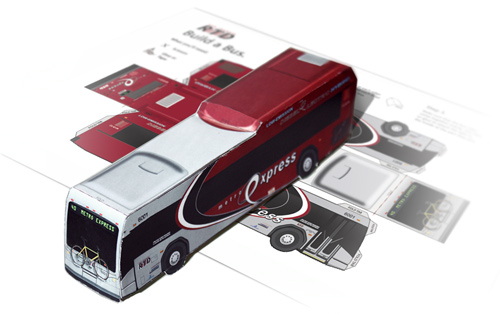 Print, cut and assemble an RTD Metro Express bus